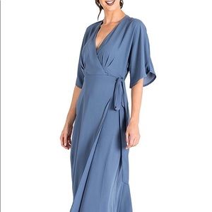 Blue Slate kimono wrap dress